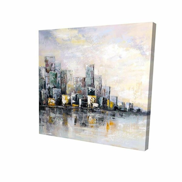 Fondo 32 x 32 in. Abstract Cityscape in the Morning-Print on Canvas FO2792026